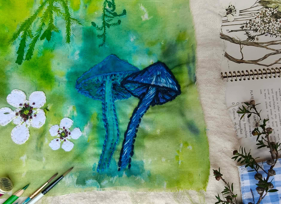  Painted and Stitched: Flora & Fungi